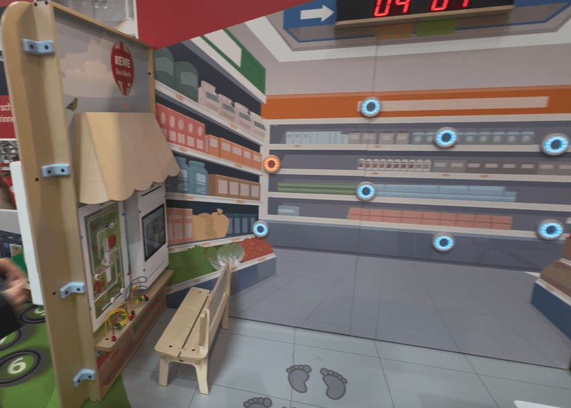 IKC store-themed interactive play area