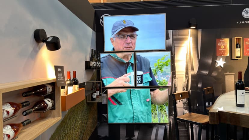 Magnwall digital screen and wine display integration